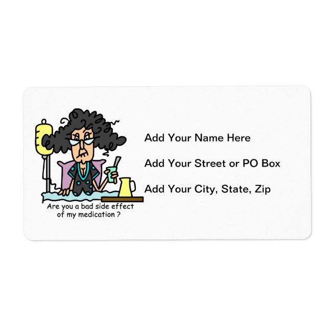 Mörkt hår för läkarbehandlingbiverkning fraktsedel (Framsidan)