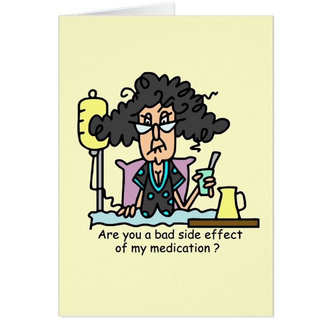 Mörkt hår för läkarbehandlingbiverkning hälsningskort (Framsidan)