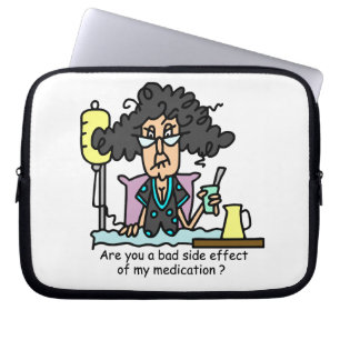 Mörkt hår för läkarbehandlingbiverkning laptop sleeve