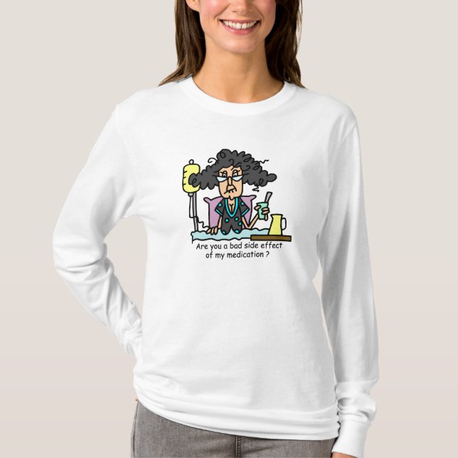 Mörkt hår för läkarbehandlingbiverkning tee shirt (Framsida)