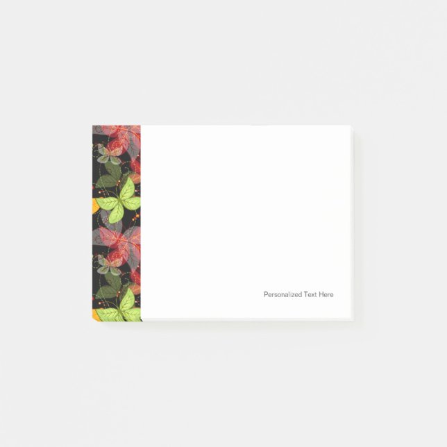 Mörkt höstmönster post-it block (Framsida)