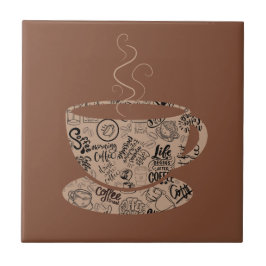 Mörkt kaffe kakelplatta
