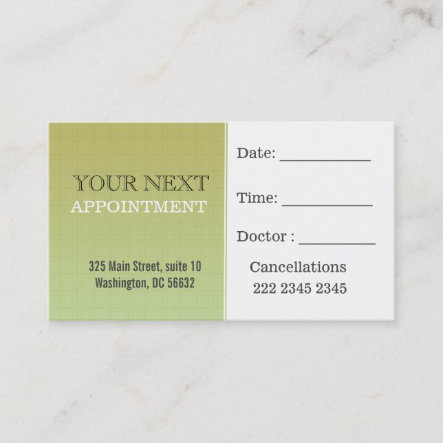 Mörkt kaki- minsta plädmönster för tidsbeställning kort (Framsida)