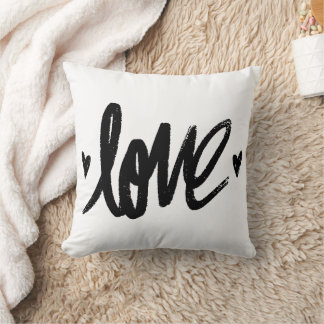Mörkt kärlek Handskriven typografi kudde med söt