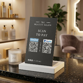 Mörkt kol Venmo och PayPal QR-kod skanna för att b