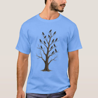 Mörkt Korpträd – Gotisk Kråkkonst för Halloween T Shirt