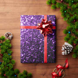 Mörkt lila falskt glänsande glitter gnistrar presentpapper
