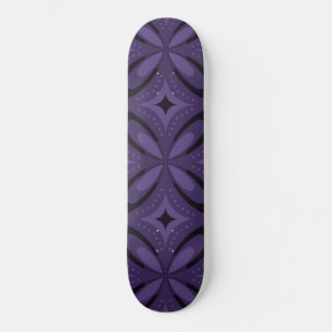 Mörkt lila färgad retro-mönster mini skateboard bräda 18,5 cm