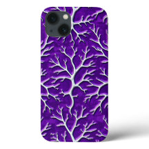 Mörkt lila iPhone-fodral med ådrig struktur