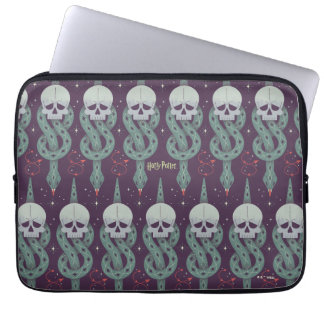 Mörkt Märke Geometriskt Ikonmönster Laptop Fodral