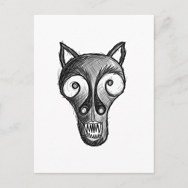 Mörkt monster vykort (Framsida)