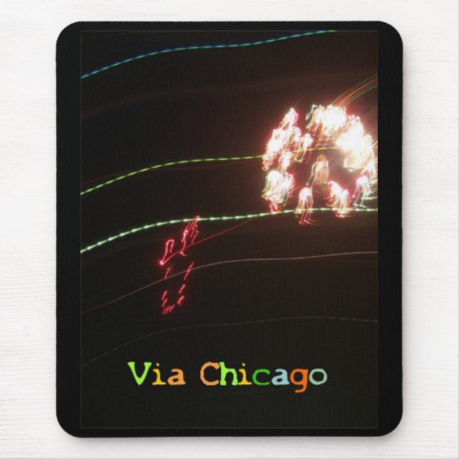 Mörkt neon Mousepad Musmatta (Framsidan)