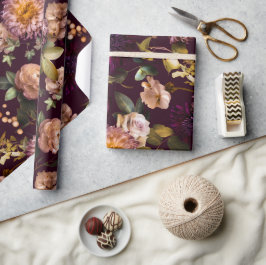 Mörkt och stämningsfullt bröllopsduschpresentpappe presentpapper