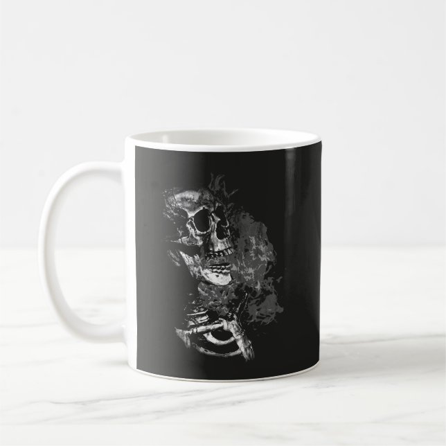 Mörkt pekare - Gothic Streetwear Design Kaffemugg (Vänster)