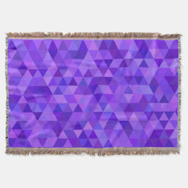 Mörkt purpurfärgat triangelmönster mysfilt