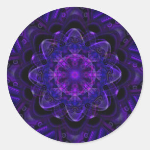 Mörkt purpurfärgat UV PIXEL för spiral Runt Klistermärke