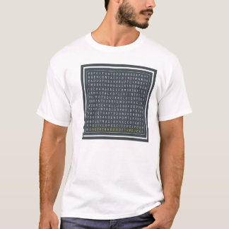 Mörkt pussel, vitskjorta t-shirt