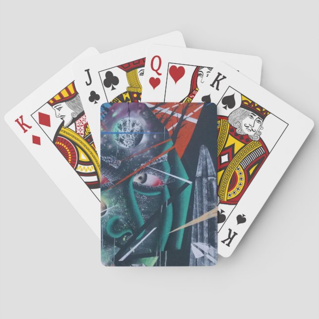 Mörkt Rave Graffiti Spel Kort (Baksidan)