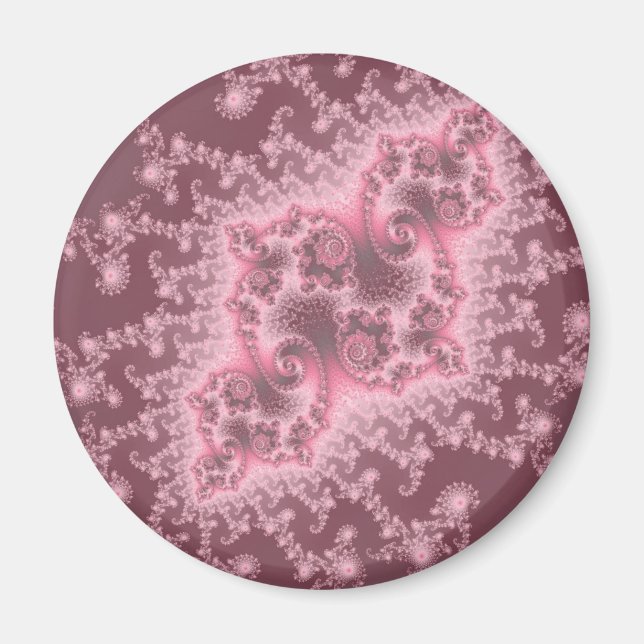 Mörkt Rosa Maneter Magnet (Framsidan)