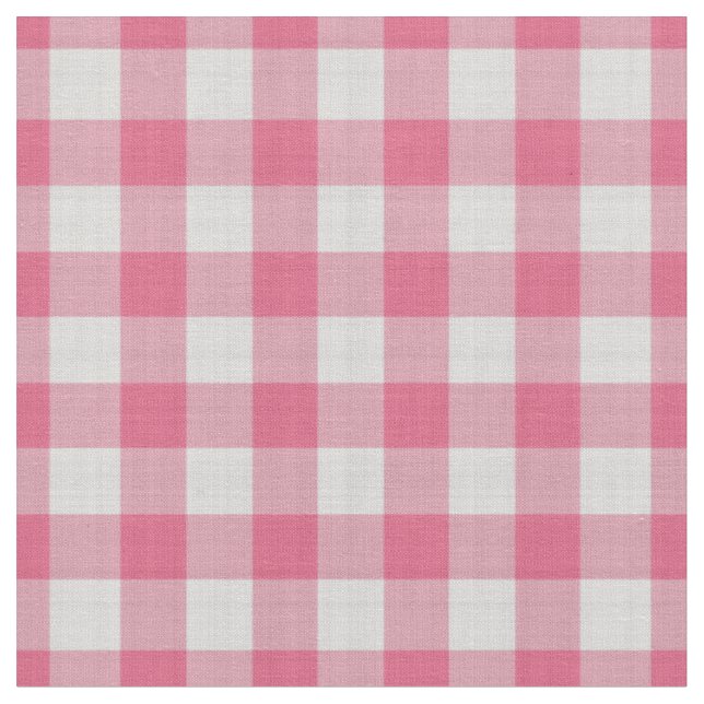 Mörkt rosa rutig gingham rutmönster tyg (Närbild)