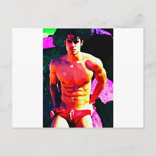 Mörkt rött vykort (Framsida)