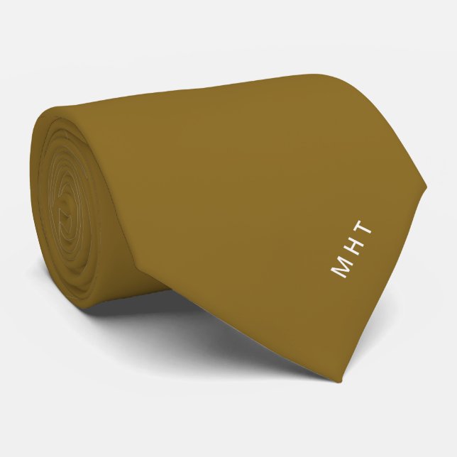 Mörkt Senaps Modern Initial Minimalist Monogram Slips (Rullad)