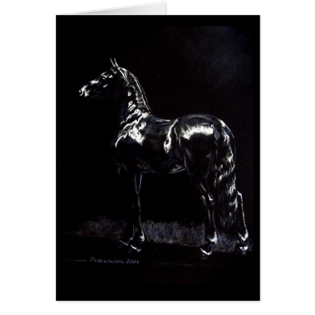 Mörkt silver hälsningskort (Framsidan)