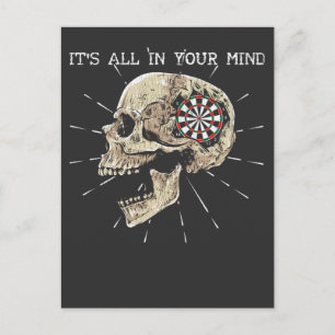 Mörkt Skeleton-mörkerrityta Skullillustration Vykort
