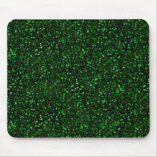 Mörkt smaragdgröntglitter musmatta