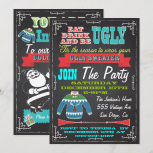 Mörkt sötare jul Party Inbjudan