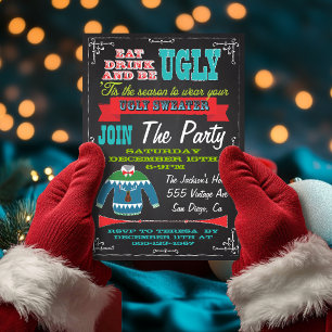 Mörkt sötare jul Party Inbjudan