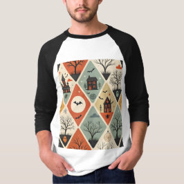 Mörkt spök-mönster t shirt