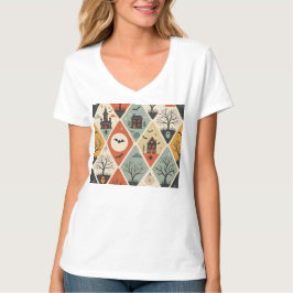 Mörkt spök-mönster t shirt