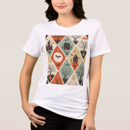 Mörkt spök-mönster t shirt