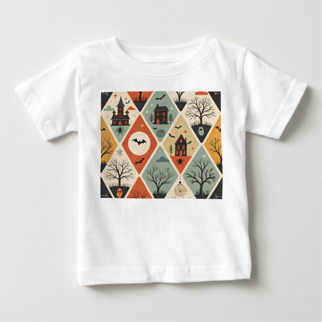 Mörkt spök mönster t shirt (Framsida)