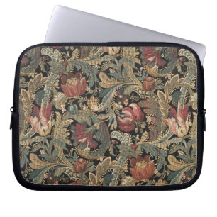 Mörkt stämningsfullt vintage blomster botaniskt mö laptop fodral