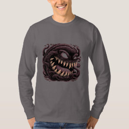 Mörkt symbiotiskt alienmonster med långärmad desig t shirt