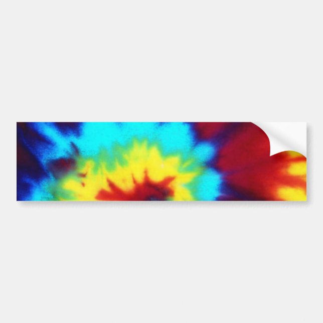 Mörkt Tie Dye-mönster Bildekal (Framsidan)