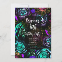 Mörkt Underland Djärvt Glamour Blommor Blommor Fes
