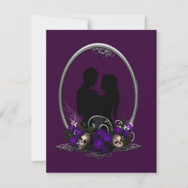 Mörkt Union Vampyr Goth Bröllop Inbjudningar (Framsida)