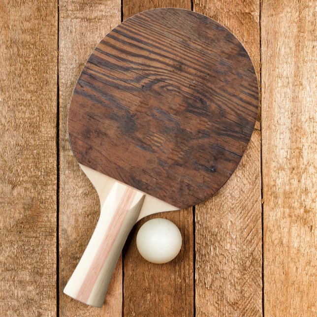 Mörkt valnötträ pingisracket (Skapare uppladdad)