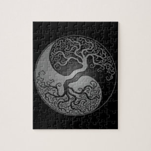 Mörkt Yin Yang träd Pussel