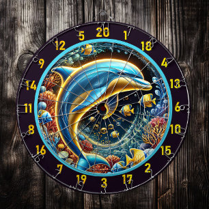 Mörktbordsdesign för Ocean Bliss Dolphin Dartboard Darttavla