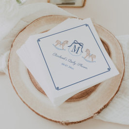 Mörling Monogram Rocking Horse Baby Shower Party Pappersservett