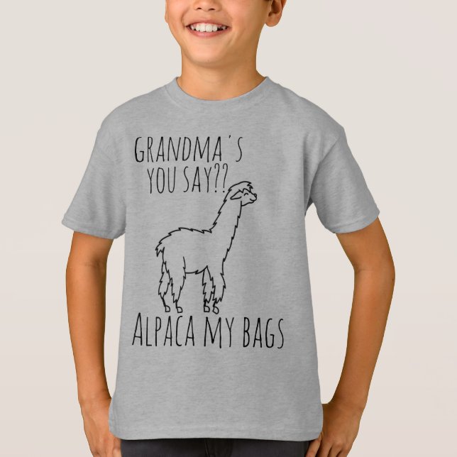 morma Alpaca, mina väskor T Shirt (Framsida)