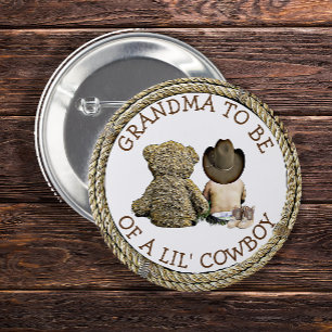Morma att vara av en Lil Cowboyknapp Knapp