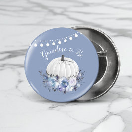 Morma att vara vit knumpkin Baby Shower Dusty Blue Knapp