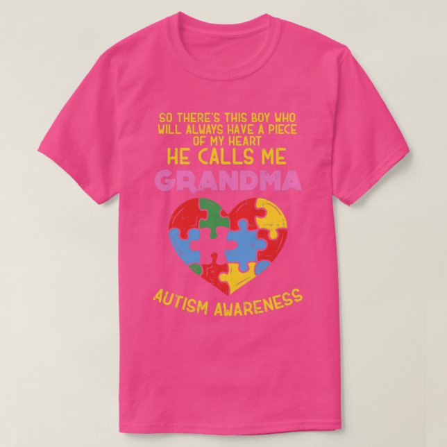 Morma Autism Awareness Austistic Boy Biet My He T Shirt (Design framsida)
