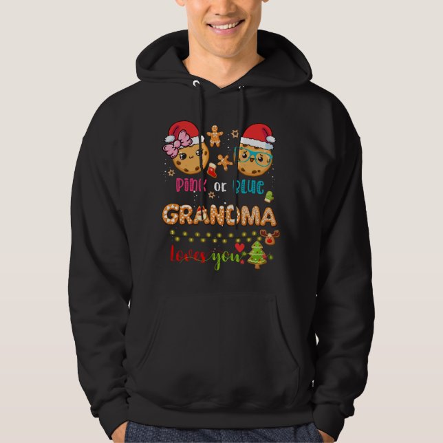 Morma Baby Gender Upphävande av jul Gingerbröd B Hoodie (Framsida)