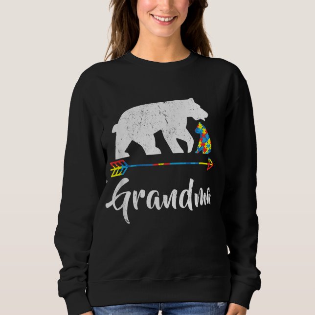 Morma Bear Autism Awareness Proud Autism Mamma T Shirt (Framsida)